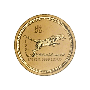 1998 1/4 oz Australian Lunar Series - Year of the Tiger Gold Bullion Coin