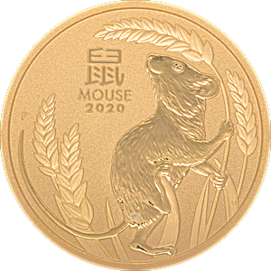 Australian Gold Lunar Series 2020 - Year of the Mouse - 1 oz