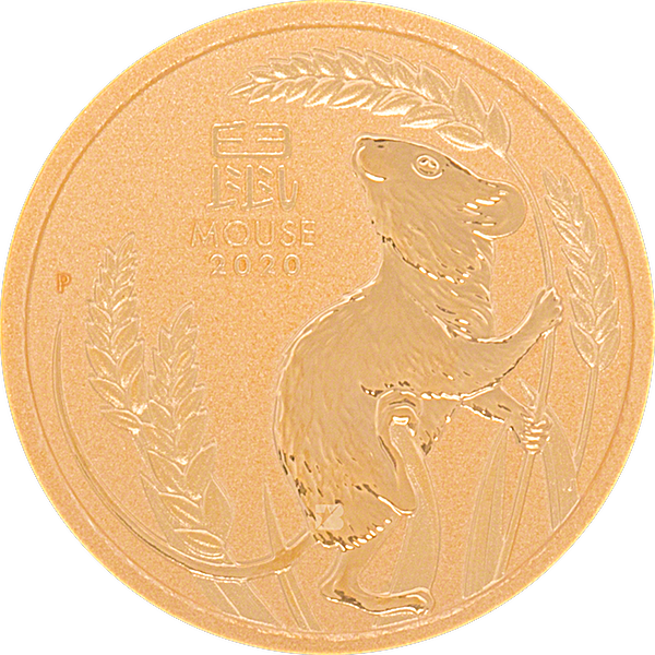 Perth Mint gold Lunar Mouse - 2020 | 1/20 oz Gold coin