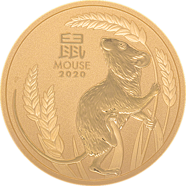 Australian Gold Lunar Series 2020 - Year of the Mouse - 1 oz Australian Gold Lunar Series 2020 - Year of the Mouse - 1 oz