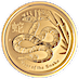 2013 1 oz Australian Lunar Series  - Year of the Snake Gold Bullion Coin thumbnail