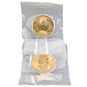 2 pcs of 1/2 oz 2020 Canadian Gold Maple Leaf Coins – Total 1 oz Gold