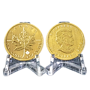 2 pcs of 1 oz 2013 Canadian Gold Maple Leaf Coins - Total 2 oz Gold