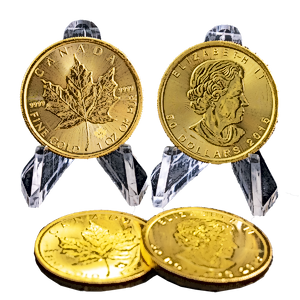 4 pcs of 1 oz 2015 Canadian Gold Maple Leaf Coins - Total 4 oz Gold