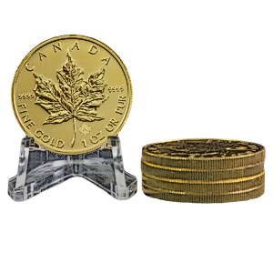 5 pcs of 1 oz 2014 Canadian Gold Maple Leaf Coins - Total 5 oz Gold