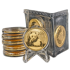 8 pcs of 1/4 oz 2015 Chinese Gold Panda Coins - Total 2 oz Gold