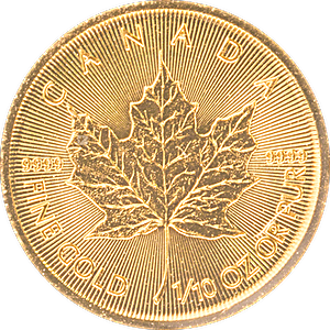 2020 1/10 oz Canadian Gold Maple Leaf Bullion Coin