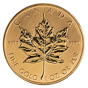1987 1 oz Canadian Gold Maple Leaf Bullion Coin