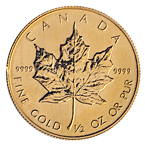 1986 1/2 oz Canadian Gold Maple Leaf Bullion Coin
