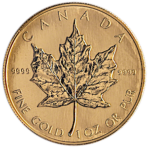 1988 1 oz Canadian Gold Maple Leaf Bullion Coin