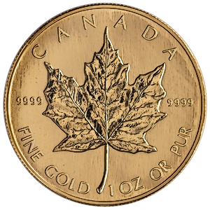1988 1 oz Canadian Gold Maple Leaf Bullion Coin