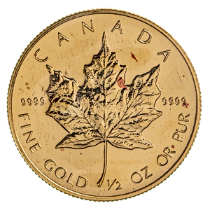 1989 1/2 oz Canadian Gold Maple Leaf Bullion Coin