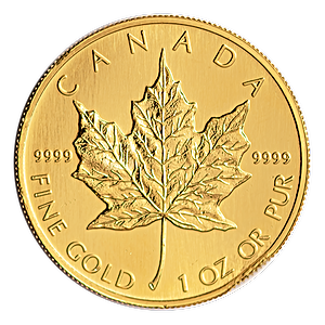 1990 1 oz Canadian Gold Maple Leaf Bullion Coin