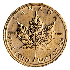 1990 1/10 oz Canadian Gold Maple Leaf Bullion Coin