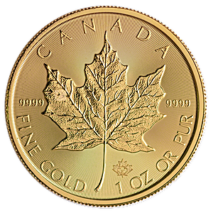 2021 1 oz Canadian Gold Maple Leaf Bullion Coin