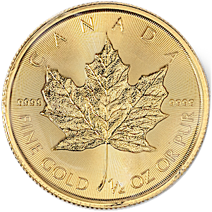 2025 1/2 oz Canadian Gold Maple Leaf Bullion Coin