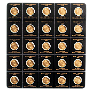 2022 25 x 1 Gram Canadian Gold Maplegram25 Gold Bullion Coin Pack