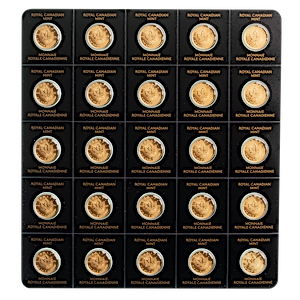 2025 25 x 1 Gram Canadian Maplegram25 Gold Bullion Coin Pack