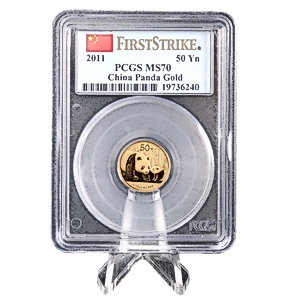 2011 1/10 oz Chinese Gold Panda Coin - Graded MS 70 by PCGS