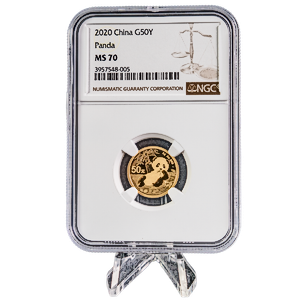 2020 3 gram Chinese Gold Panda Coin - Graded MS 70 by NGC