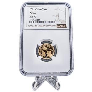 2021 3 gram Chinese Gold Panda Coin – Graded MS70 by NGC