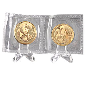 2 pcs of 1 oz 2006 Chinese Gold Panda Coins - Total 2 oz Gold 2 pcs of 1 oz 2006 Chinese Gold Panda Coins - Total 2 oz Gold