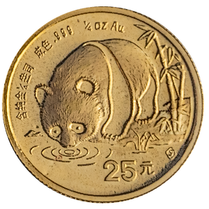 1987 1/4 oz Chinese Gold Panda Bullion Coin