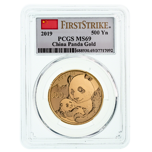 2019 30 Gram Chinese Gold Panda Bullion Coin - Graded MS 69 by PCGS