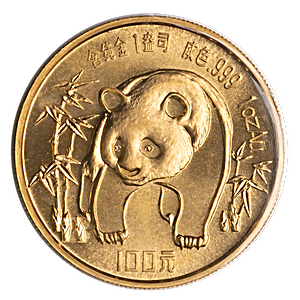 1986 1 oz Chinese Gold Panda Bullion Coin