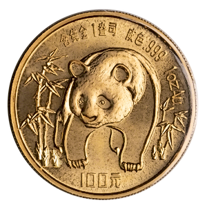 1986 1 oz Chinese Gold Panda Bullion Coin