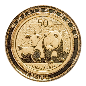 2010 1/10 oz Chinese Gold Panda Bullion Coin