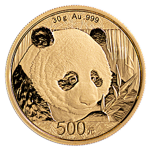 2018 30 Gram Chinese Gold Panda Bullion Coin