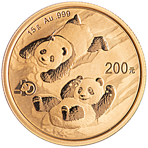 2022 15 Gram Chinese Gold Panda Bullion Coin