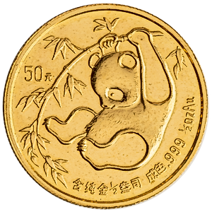 1985 1/2 oz Chinese Gold Panda Bullion Coin