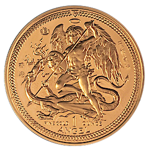 1987 1 oz Isle of Man Gold Angel Coin