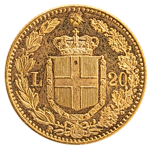 5.806 Gram Gold Italian Gold 20 Lire Coin (Various Years)