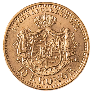 4.031 Gram Gold Swedish Gold 10 Kronor Coin (Various Years)