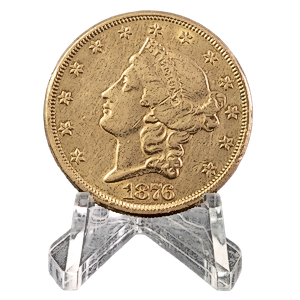 1876 30.09 gram US Gold Liberty Double Eagle Coin
