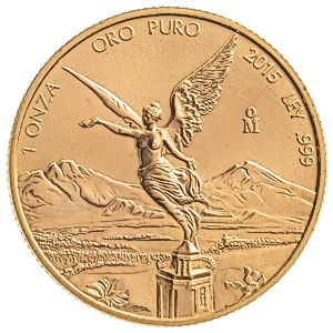 2015 1 oz Mexican Gold Libertad Bullion Coin