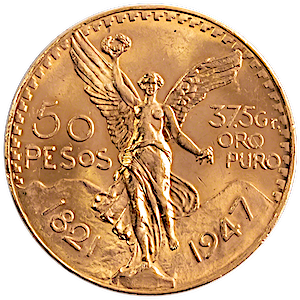1947 1.2057 oz Mexican 50 Peso Gold Coin (Pre-Owned in Good Condition)