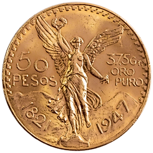 1947 1.2057 oz Mexican 50 Peso Gold Coin (Pre-Owned in Good Condition)