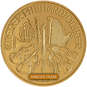 1 oz Austrian Gold Philharmonic Bullion Coin (Various Years)