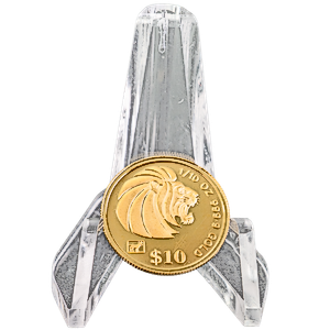 1991 1/10 oz Singapore Gold Lion Coin