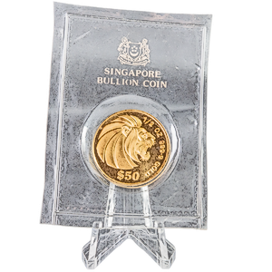 1990 1/2 oz Singapore Gold Lion Coin