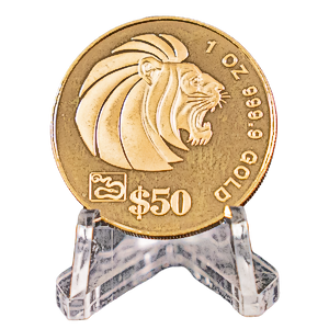 2001 1 oz Singapore Gold Lion Coin