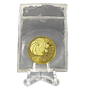 1991 1/2 oz Singapore Gold Lion Coin 1991 1/2 oz Singapore Gold Lion Coin