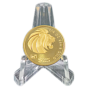 1991 1/4 oz Singapore Gold Lion Coin