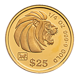 1994 1/4 oz Singapore Gold Lion Bullion Coin (Pre-Owned in Good Condition)