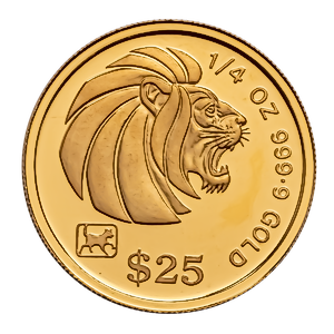 1994 1/4 oz Singapore Gold Lion Bullion Coin (Pre-Owned in Good Condition)