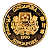 1990 1/2 oz Singapore Gold Lion Bullion Coin thumbnail